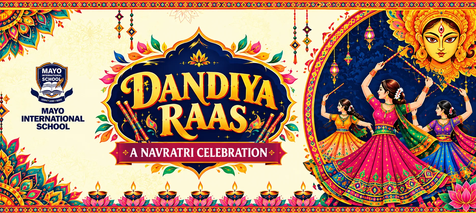 Dandiya Celebration for Classes Nursery - V