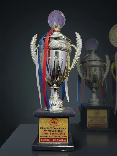 Silver and gold trophy, Zonal Sports & Cultural Activities 2019-20 Cultural 1st Position